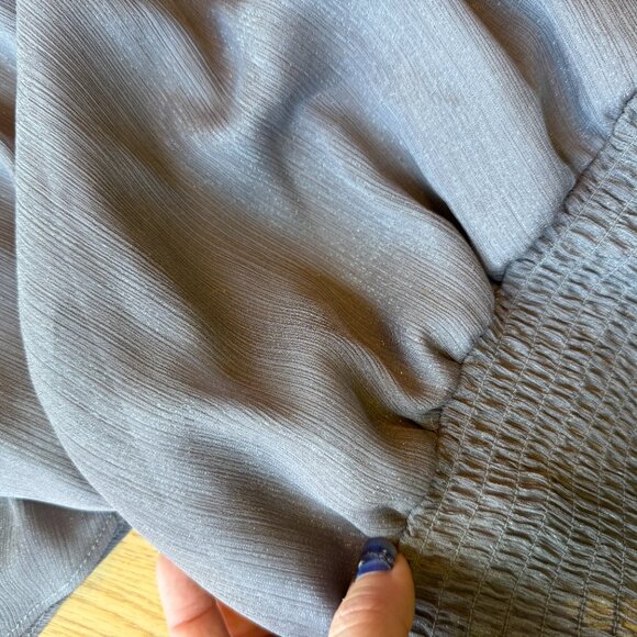 By & By Gray Shimmer Embellished Top Batwing Size Small - Picture 2 of 11